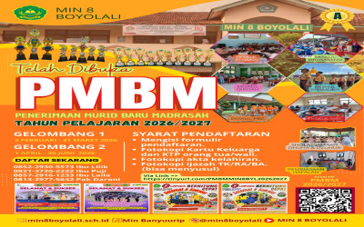 MIN 8 BOYOLALI BUKA PENDAFTARAN MURID BARU