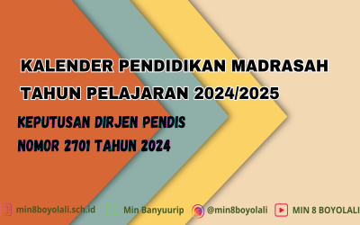 KALENDER MADRASAH TAHUN PELAJARAN 2024/2025