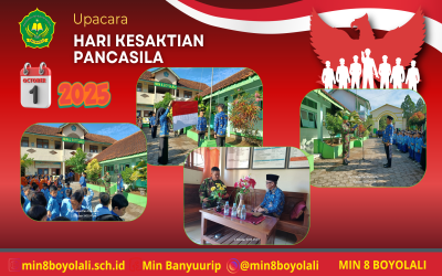 MIN 8 BOYOLALI ADAKAN UPACARA HARI KESAKTIAN PANCASILA